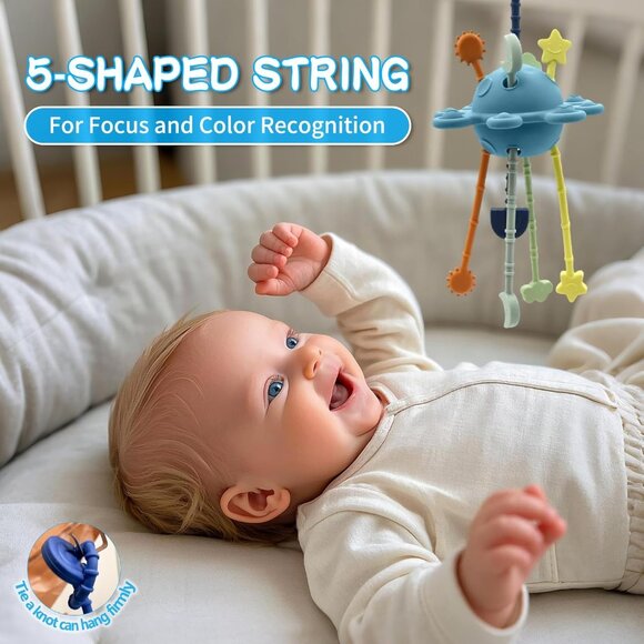 Montessori Pull String Sensory Toy for 6-12-18 Months Babies Teething Toys(1 Set - Picture 8 of 13